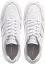 Philippe Model Witte Sneakers met Logo Patch en Contrasterende Hiel White - Thumbnail 100