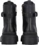 Pinko Boots Chunky Platform Black Leather Boots With Decorativ in zwart - Thumbnail 4