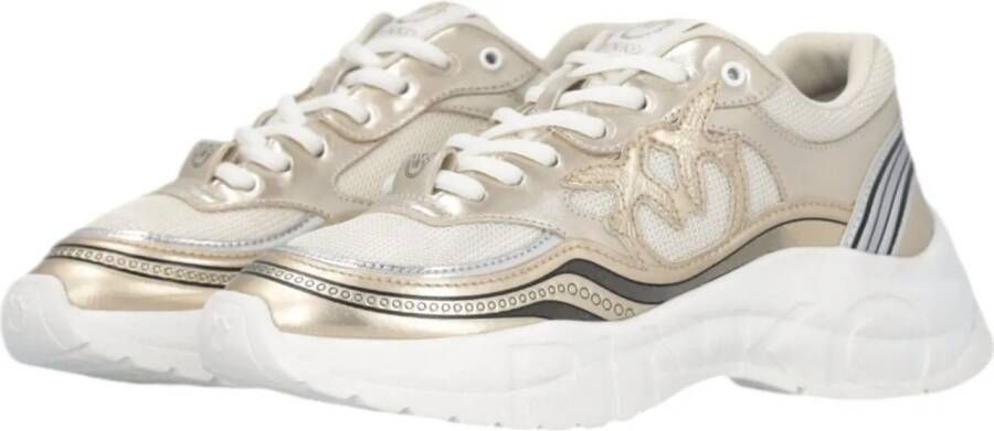 pinko Low-Top Sneakers Dames Sneaker in goud