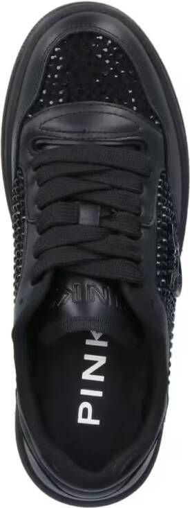 pinko Low-Top Sneakers "Mandy" Sneakers With Strass – Black in zwart