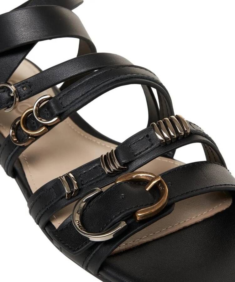 pinko Slippers & Mules Leather sandals 'Marli' in zwart