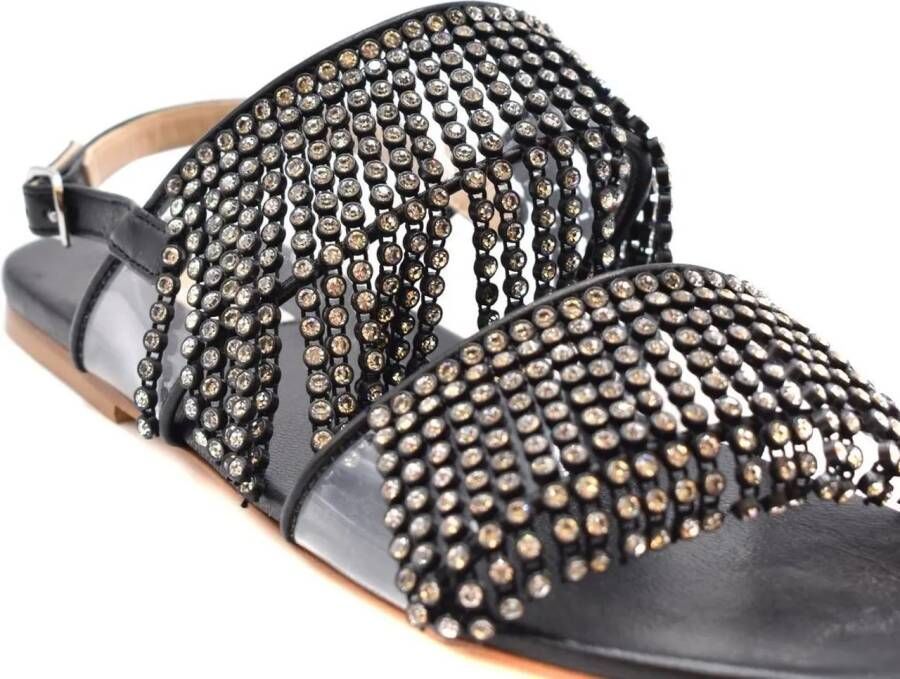 POLLY PLUME Sandalen Sandals Black in zwart