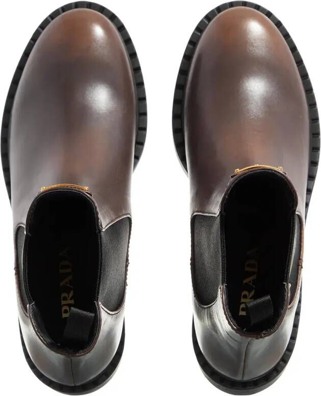 Prada Boots Calf Leather Boots in bruin