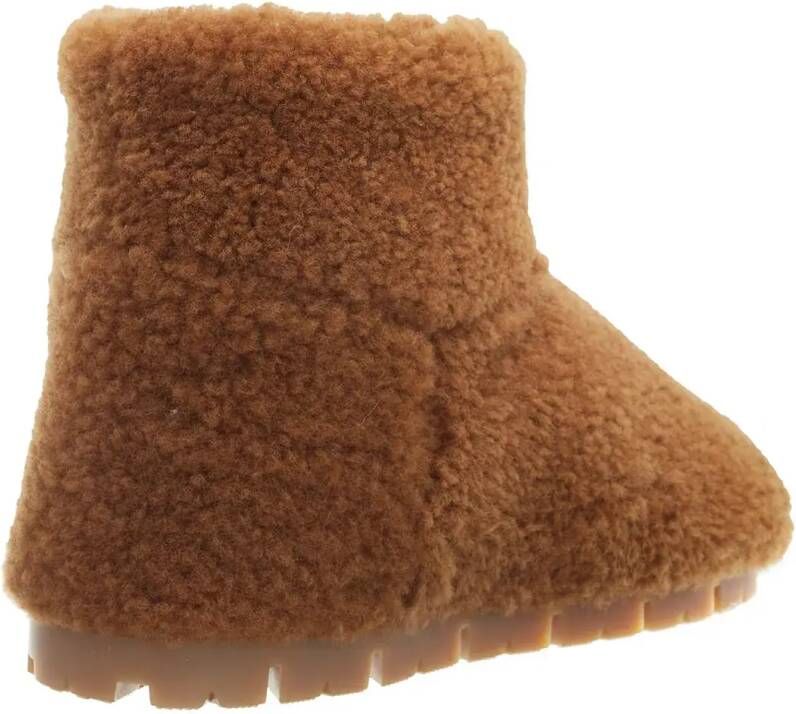 Prada Enkellaarzen Boots with Shearling in bruin