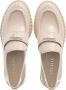 Prada Loafers & ballerina schoenen Triangle Logo Leather Loafers in crème - Thumbnail 2