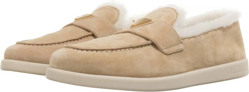 Prada Loafers Suede Loafer in beige