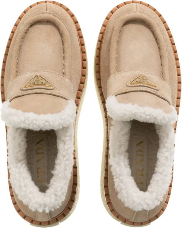 Prada Loafers Suede Loafer in beige