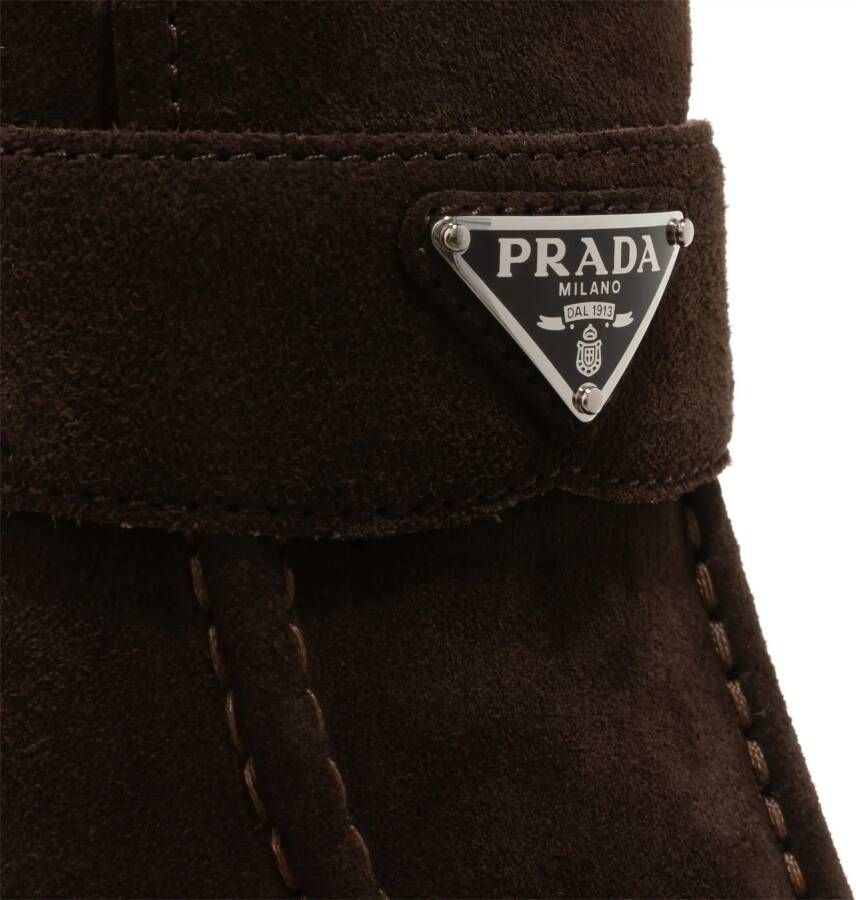 Prada Loafers Trangle Logo Loafers in bruin