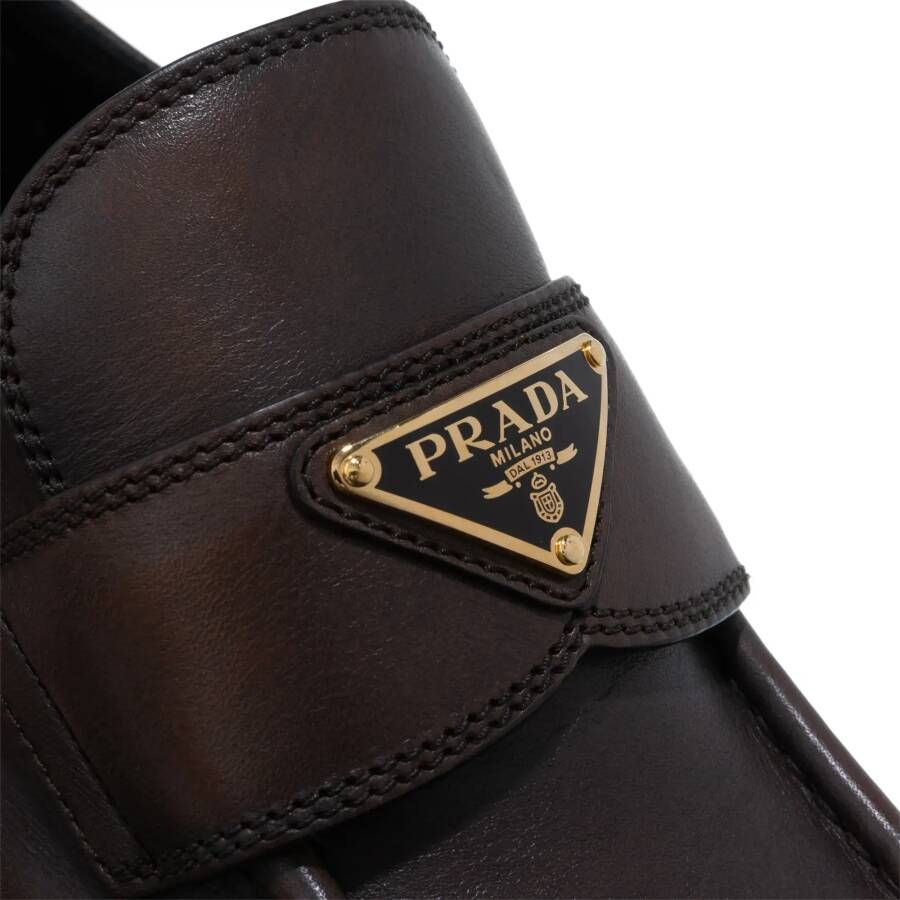 Prada Loafers Triangle Logo Loafer in bruin