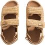 Prada Sandalen Logo Patch Sandal in beige - Thumbnail 3