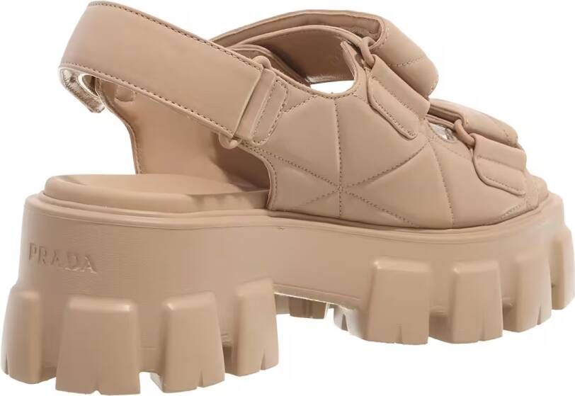 Prada Sandalen Sandali Monolith in beige