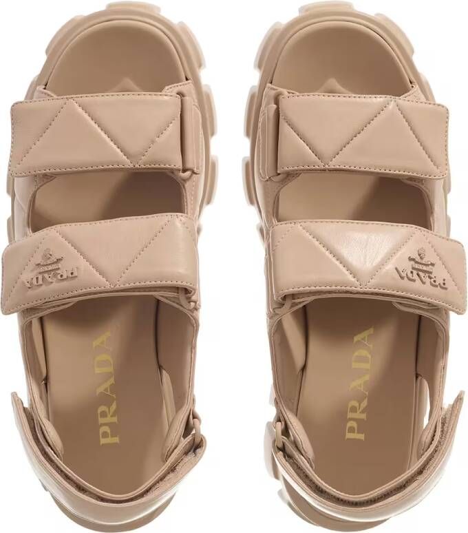 Prada Sandalen Sandali Monolith in beige