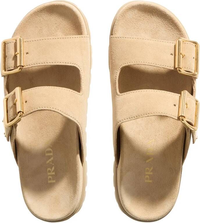 Prada Sandalen Sandali Scamosciato in beige