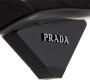Prada Zwarte Satijnen Platte Sandalen met Zijlogo - Thumbnail 3