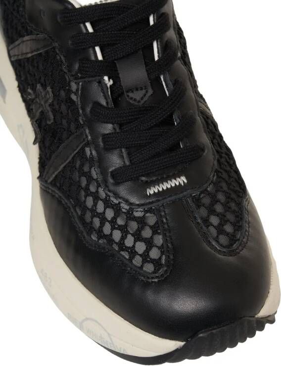 Premiata Low-Top Sneakers 'Cassie' in zwart