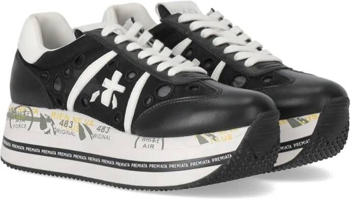 Premiata Low-Top Sneakers Black in zwart
