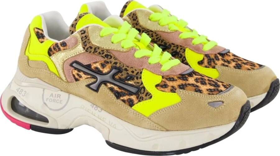 Premiata Low-Top Sneakers Dames Sharkyd in beige