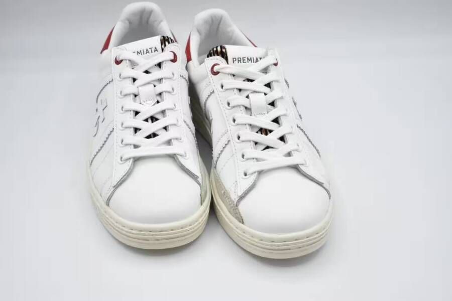Premiata Low-Top Sneakers Leather Sneakers With Contrasting Detail in wit