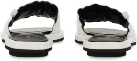 Premiata Sandalen White Slide Sandal With Lamb Leather Upper in wit