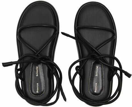 Proenza Schouler Sandalen Nappa Lamb Flat in zwart