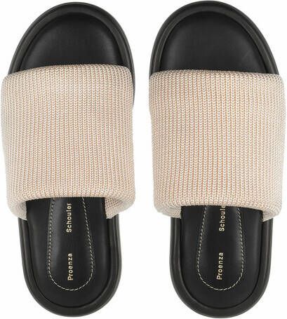 Proenza Schouler Slippers Pipe Knit Slide in beige