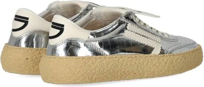 Puraai Low-Top Sneakers 4.05 Polly Cocco Silver Sneaker in zilver