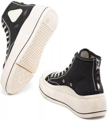 R13 Low-Top Sneakers Platform High-Top Sneakers in zwart