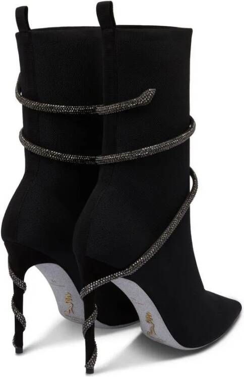 René Caovilla Boots Margot Black Bootie 105 in zwart