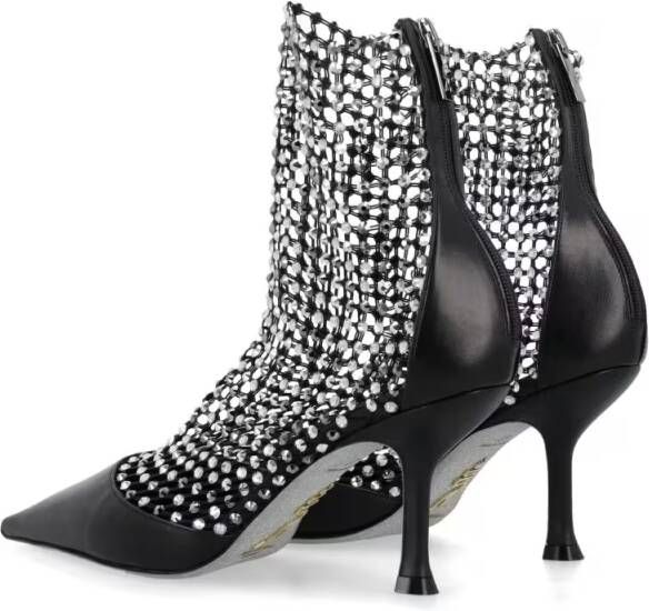 René Caovilla Hoge hakken Decollete Sock Crystal in zwart