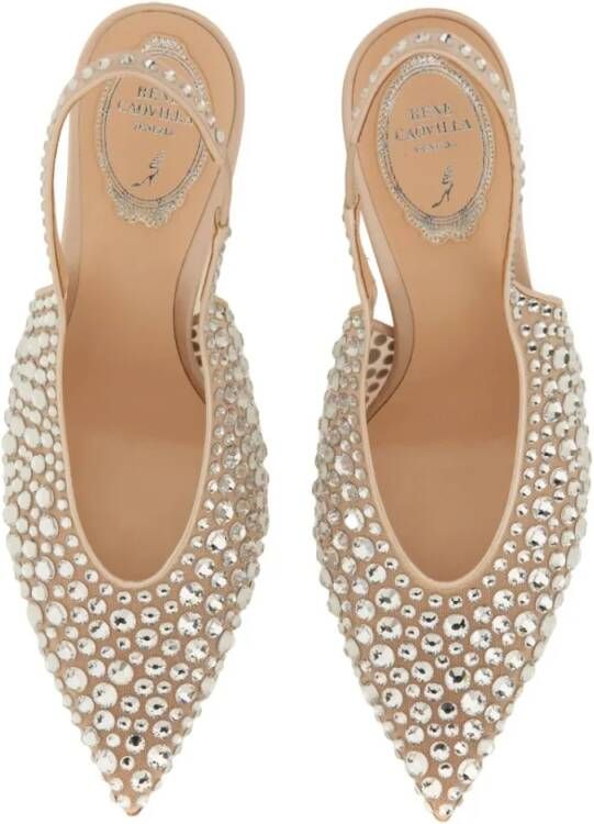 René Caovilla Hoge hakken "Gilda" Slingback in goud