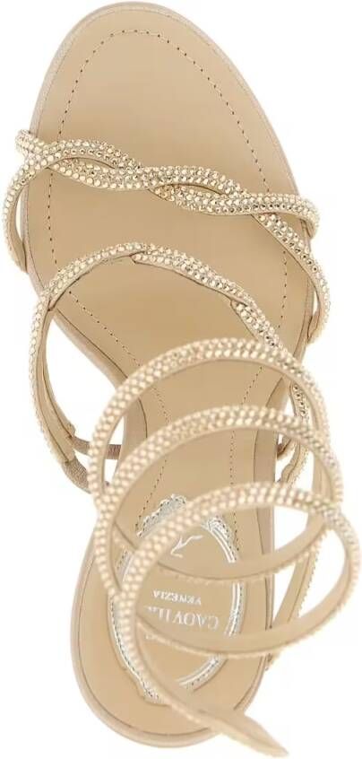 René Caovilla Sandalen 'Braid Cleo' Sandals in beige