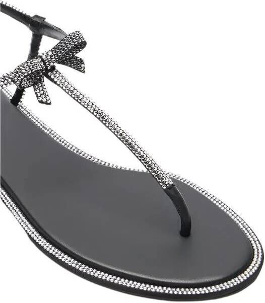 René Caovilla Sandalen Diana Crystal Thongs in zwart
