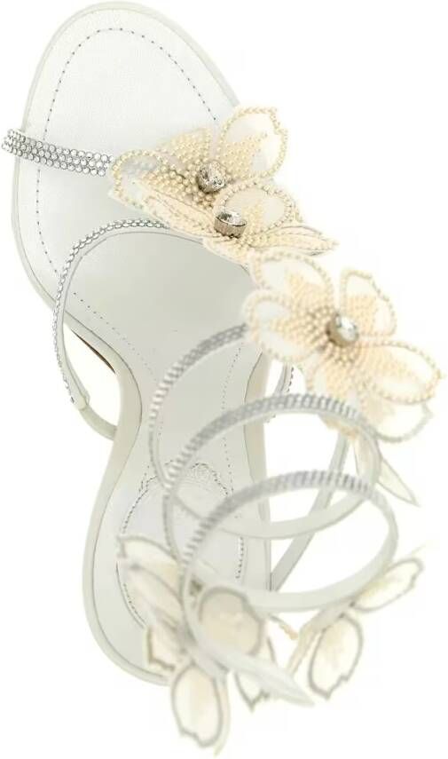 René Caovilla Sandalen 'Peach Flower' Sandals in beige