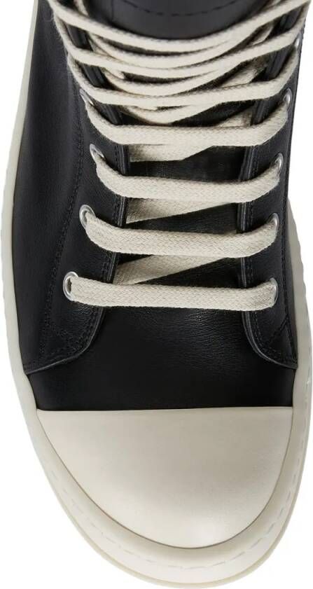 Rick Owens Low-Top Sneakers Above-Ankle Sneakers With Shark-Toothed Sole in zwart
