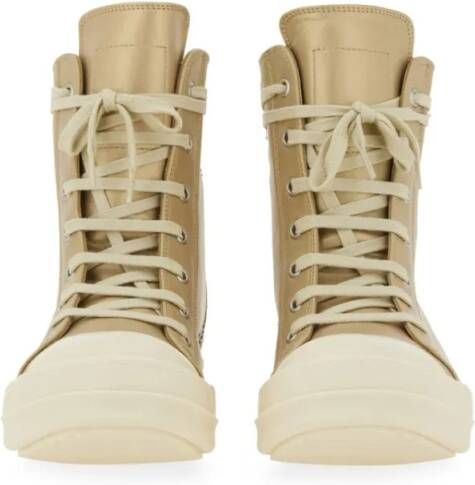 Rick Owens Low-Top Sneakers High-Top Sneakers With Smooth Leather Upper And Ch in groen