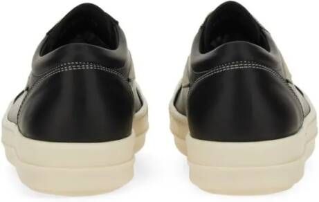 Rick Owens Low-Top Sneakers Vintage Leather Sneaker in zwart