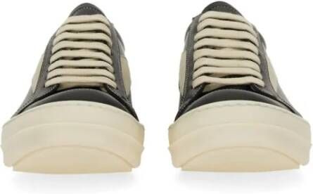 Rick Owens Low-Top Sneakers Vintage Leather Sneaker in zwart