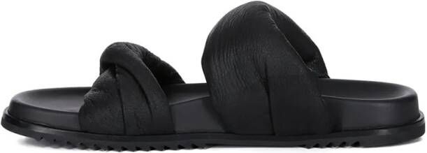 Rick Owens Sandalen Twisted Granola Sandals In Blistered Black Lamb Le in zwart