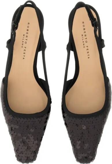 Roberto Festa Hoge hakken "Seville" Slingback in zwart