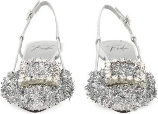 Roberto Festa Hoge hakken "Stefy" Slingback in zilver