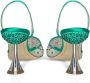 Rodo Sandalen Assia 80 Emerald Strass Satin in beige - Thumbnail 2