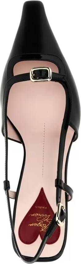 Roger Vivier Hoge hakken 'Viv' Canard' Slingbacks in zwart