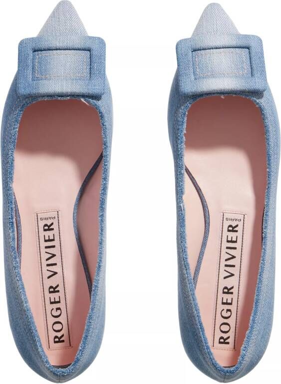 Roger Vivier Loafers Gommettine Ballerinas In Nappa Leather in blauw