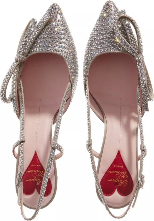 Roger Vivier Pumps & high heels Virgule Crystal Buckle Slingsback Pumps in zilver