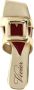 Roger Vivier Slippers & Mules 'New Metal Buckle' Mules in rood - Thumbnail 2
