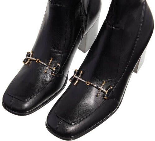 Saint Laurent Boots & laarzen Beau Smooth Leather Ankle Boots in zwart