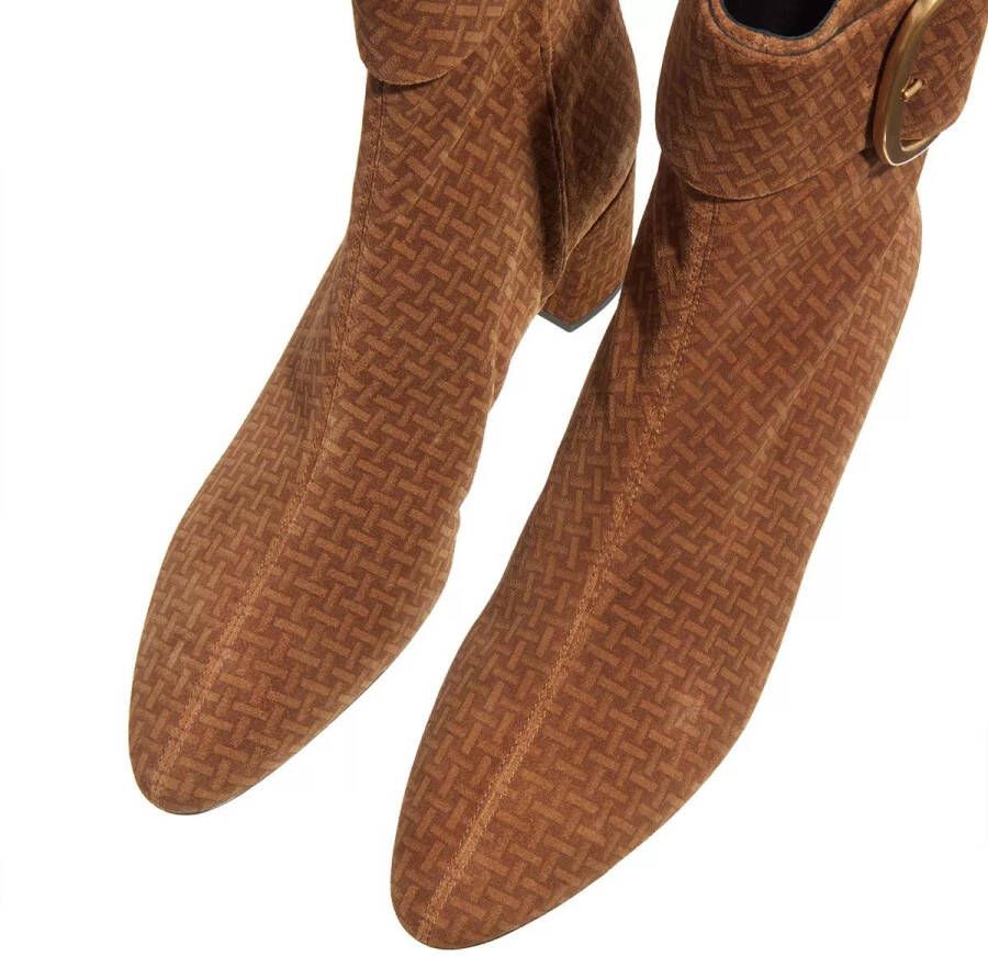 Saint Laurent Boots & laarzen Woven Pattern Print Boots in bruin