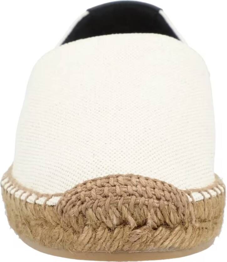 Saint Laurent Embroidered Espadrilles In Canvas Beige in beige