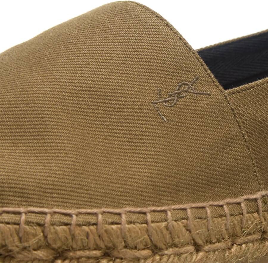Saint Laurent Espadrilles Gabardine Espadrille in groen
