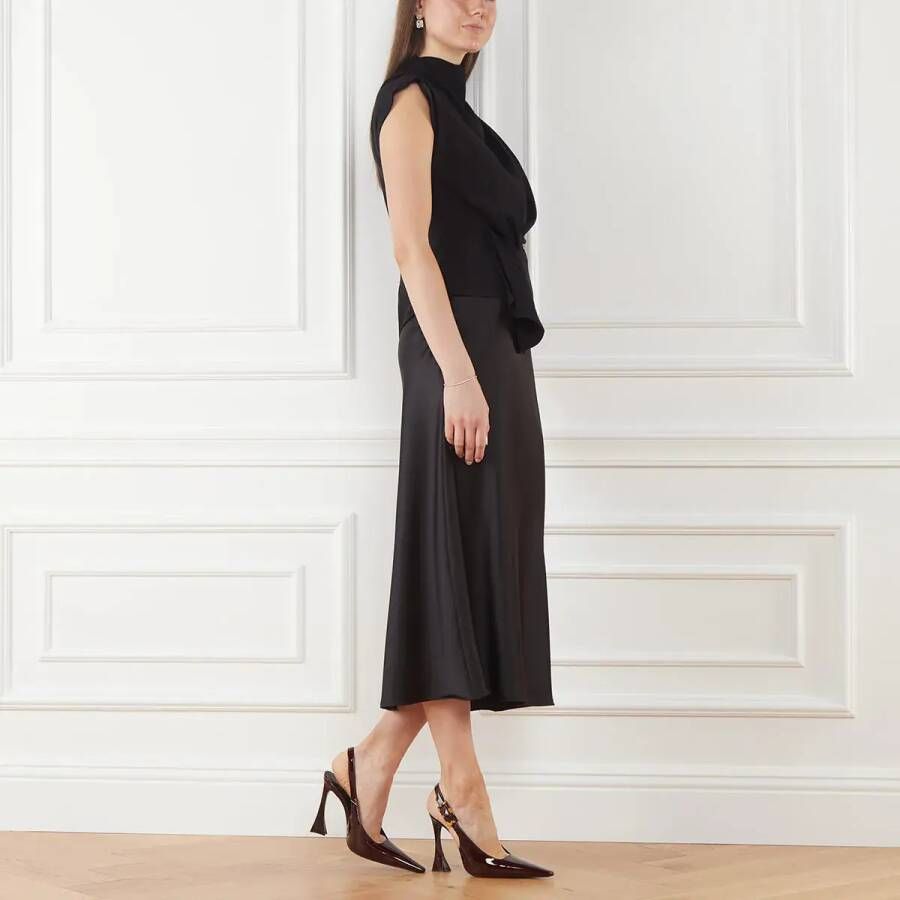 Saint Laurent Hoge hakken Stone Sevilla Brown Patent Leather Pumps in rood
